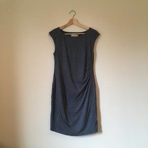 LOFT blue speckled dress - petite medium